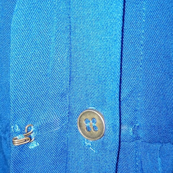 Maeve for Anthropologie Dakota Blue Long-Sleeve Button-Down Dress Size Medium - Picture 4 of 13